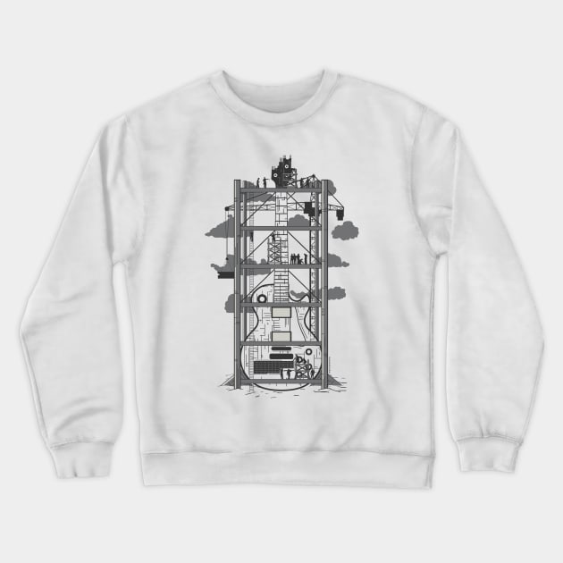 Building music with the fantastic guitar Gibson Crewneck Sweatshirt by DaveLeonardo